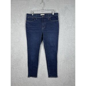 Madewell 9" Mid-Rise Skinny Jeans Dark‎ Wash Womens Size 32 Casual Collegiate